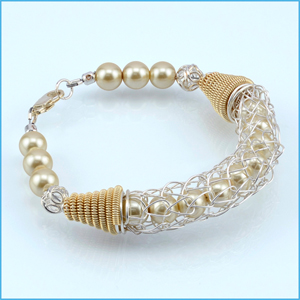 Caged Pearl Bracelet